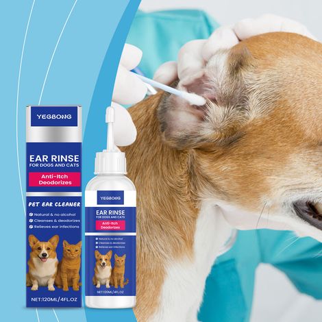 Ohrenreiniger für Haustiere – Tägliche Pflege für Haustierohren, entfernt sanft Ohrenschmalz – 120 ml -- DE (1/5)