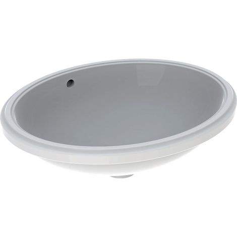 GE VariForm Unterbauwaschtisch, oval 56x46cm, o. Hl, m. Ül., weiß