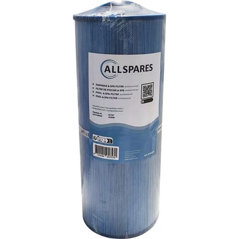 AllSpares Waterfilter voor Whirlpool/Spa geschikt voor PWW50L-M / 4CH-949AM / 40508 / SC757 (antibacterieel) (Ø126x343mm)