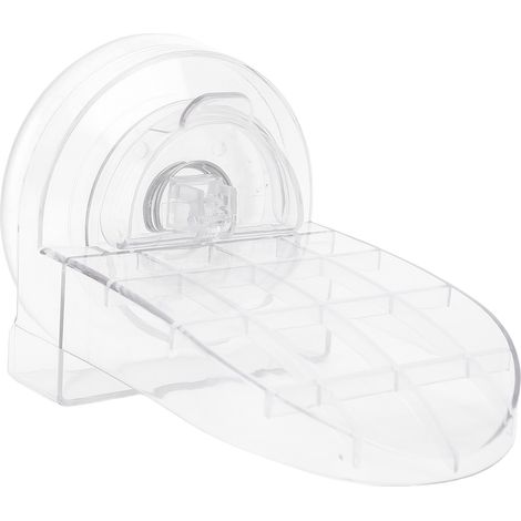 Repose-pieds de douche pour se raser les jambes avec ventouse, antidérapant, blanc transparent (1/5)
