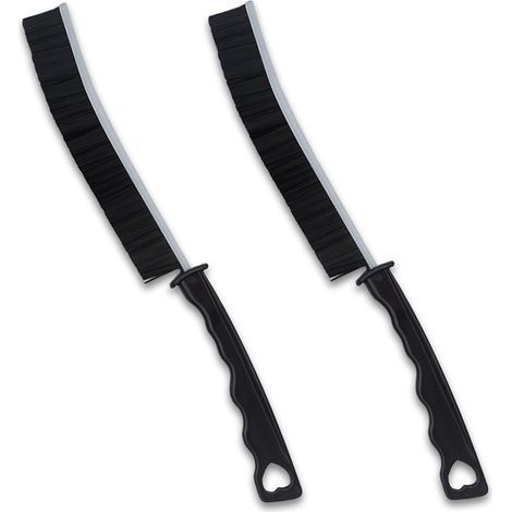 Set aus 2 Fugenbürsten, steife Borsten, 22 cm langer Griff, Legierung, für Küche, Bad und Auto. (1/5)