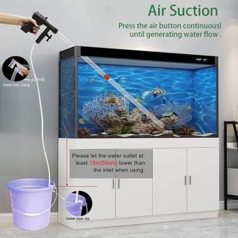Aspiratore per ghiaia per acquario 5 in 1 - VGEBY - Strumenti per la pulizia dei pesci e il cambio dell'acqua (1/4)