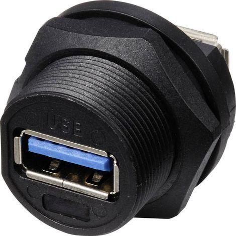 Presa USB 3.0 su presa IP67 (con filettatura) TC-E13T-FU3-PRF TC-13543572 TRU COMPONENTS Contenuto: 1 pz. (1/4)