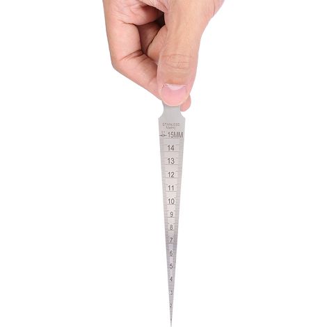 Réglet de contrôle de soudure en acier inoxydable 1-15mm, jauge conique double échelle métrique et impériale, outil de mesure précis (1/5)