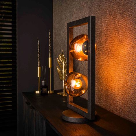 Lampe à poser design en verre et métal LAURA (1/4)