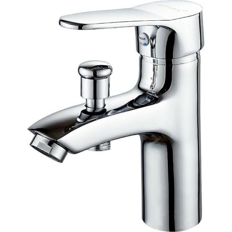 Robinet À Trou Unique Robinet De Lavabo À Poignée Unique, Alliage Simple Trou- (1/4)
