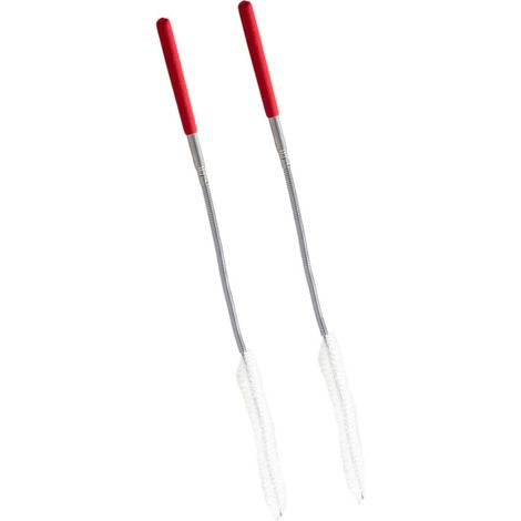 Cepillo desatascador de serpiente con cerdas de nailon, 2 unidades, - Rojo