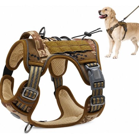 Pettorina antistrappo per cani - Pettorina regolabile per cani di taglia media e grande - Pettorina riflettente realizzata in materiale resistente - Taglia S (circonferenza torace 51-79 cm) (1/4)