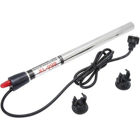 Chauffage d'aquarium XL999 en acier inoxydable, thermoplongeur avec protection pour réservoir à poissons, couvercle de sécurité, chauffe-eau submersible (1/5)