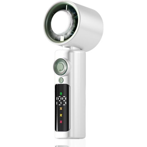 1 Ventilateur portable, pliable, compresse froide, réglable 199 niveaux, crochet, batterie 6000mAh, voyage bureau (1/5)