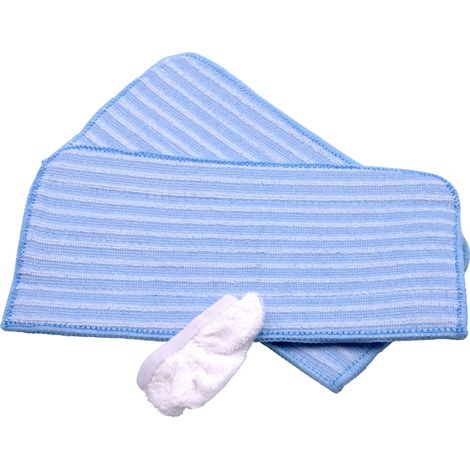 vhbw 3x panno sostituisce Dirt Devil 0319001 per scopa a vapore - 1x panno in cotone, 2x panni in microfibra