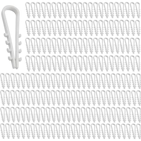 Fixation Cable Electrique Cheville à Enfoncer Chevilles Passe-Câble à Enfoncer Câble Matière Plastique Souple Fixation Béton Brique Blanc (1/5)