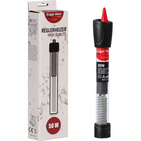 Calentador con termostato para acuario Kruger Meier, 50W, silencioso (1/5)