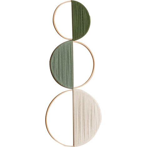 Decoración de pared bohemia de bambú – Macramé artesanal – Materiales naturales – Diseño geométrico – Para salón/dormitorio (1/4)