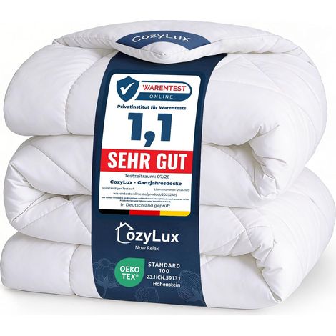Couette 220x240 cm Blanc pour Lit 2 Personnes (1/5)