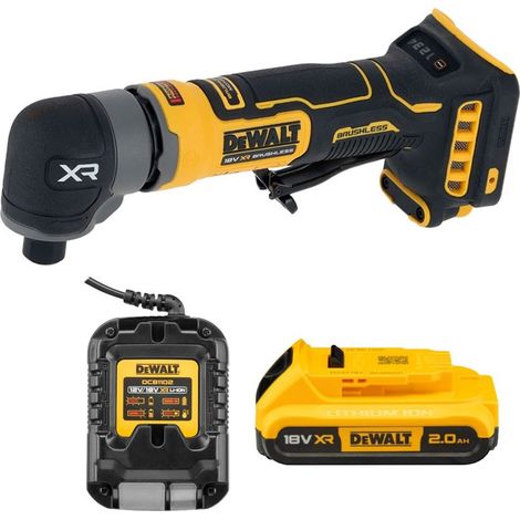 Dewalt DCG421N XR Compact Right Angle Die Grinder 18V + 6mm + 1/4"" Collets 1x2ah (1/5)