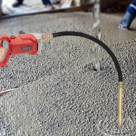 2m Einhand Elektro-Betonrüttler 1.1KW Flaschenrüttler Handrüttler Rüttelflasche Elektro Rüttler Elektrischer Betonvibrator Innenrüttler Betonverdichter Innenrüttler Beton (1/5)