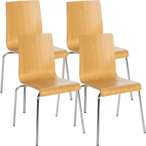 4er Set Stapelstühle Gahanna natura