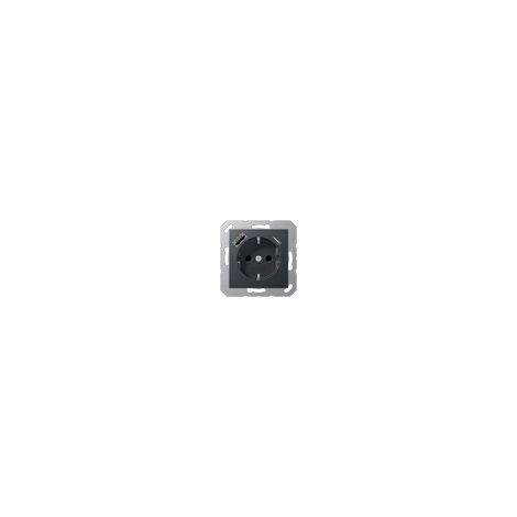 Jung Enchufe SCHUKO®, 16 A 250 V , con cargador USB, 1 x tipo A + 1 x tipo C, SAFETY+, serie A, antracita mate A 1520-15 CA ANM
