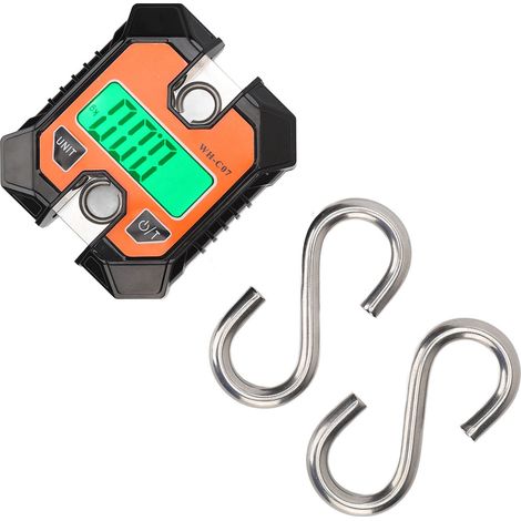 Balance de pêche électronique portable 0.2kg-100kg avec écran LCD rétroéclairé et crochet multifonction (1/5)
