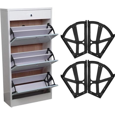 Set di 4 cerniere per cassetti porta scarpe, telaio per mobiletto ribaltabile, accessori di ricambio, supporto girevole per mobili da cucina e soggiorno