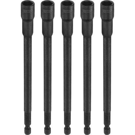 5Pcs Douille Visseuse A Choc 8mm douille à 6 pans L 5,91" (150mm) (1/5)