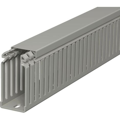 OBO Bettermann Canale di cablaggio 75x37,5x2000 polivinilcloruro grigio pietra RAL 7030, 6178322