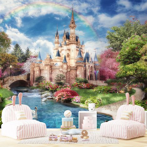 Papier peint panoramique Enfants - Château Enchanté - 130 cm x 104 cm (1/4)