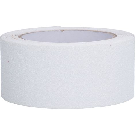 Ruban adhésif antidérapant haute adhérence pour extérieur, résistant à l'abrasion, 5 mètres de long, blanc (1/5)