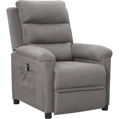 Maison Exclusive - Poltrona Elettrica Reclinabile Grigio Chiaro in Tessuto