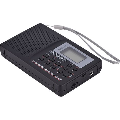 Réveil Radio FM/AM/OC avec Réception Toutes Fréquences - Type 2 (Sans Piles Incluses) (1/2)