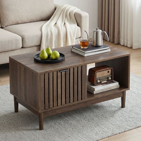 Mesa centro con almacenaje MDF 80x50x45 cm OKMYHOME (1/5)