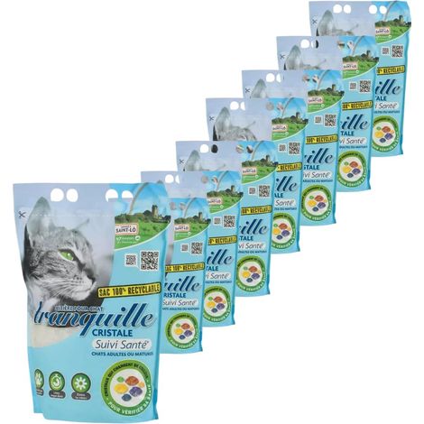 Litière pour Chat Silice Suivi Santé 4L Lot de 8 (1/5)