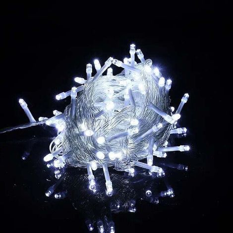 Guirnalda de luces navideñas para exterior, resistente al agua IP65, 8 modos de iluminación (10 m, 100 LED), ideal para decoración interior y exterior, ideal para árbol de Navidad, dormitorio, jardín, (1/4)
