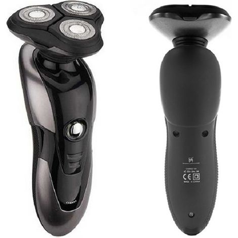 678 Rasoir électrique 3d Rechargeable 3 Têtes Articulées Homme Règle Tondeuse Barbe