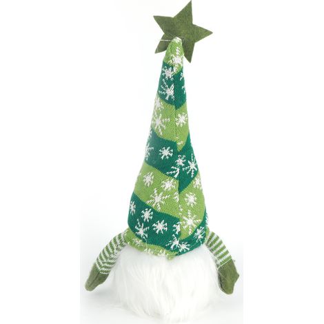 Poupée lumineuse de Noël sans visage avec bonnet tricoté, décoration de Noël, cadeau pour enfant, verte (1/5)