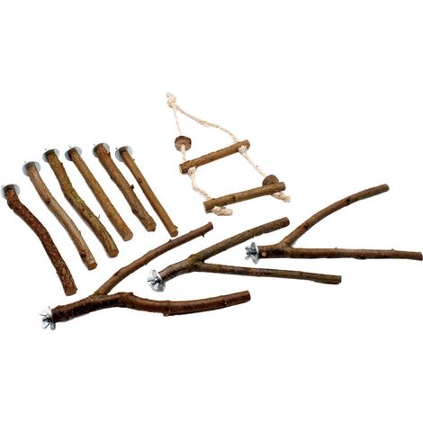 Support en bois pour griffes de perroquet, bâtonnet de massage, accessoires pour cage à oiseaux, tige de soutien pour animaux. (1/5)