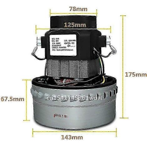 Moteur de remplacement universel pour aspirateur industriel à aspiration d'eau, 1500 W, 200-240 V, 50 Hz, diamètre 143 mm