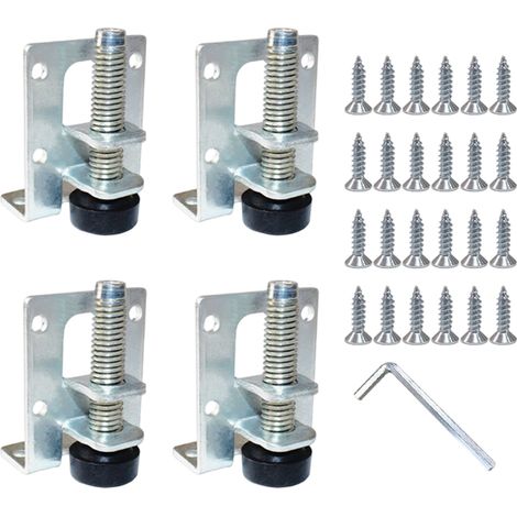 Pieds De Nivellement - Réglables 0-30 mm - Pour Meubles Tables Armoires Etablis - Lot De 4 (1/5)