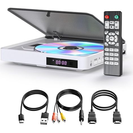 Lecteur DVD HDMI 1080P pour TV, Toutes Régions, USB, AV  Toutes Régions, Lecteur DVD sans code région compatible DVD/CD/VCD, PAL/NTSC. Blu-ray non pris en charge. (1/5)
