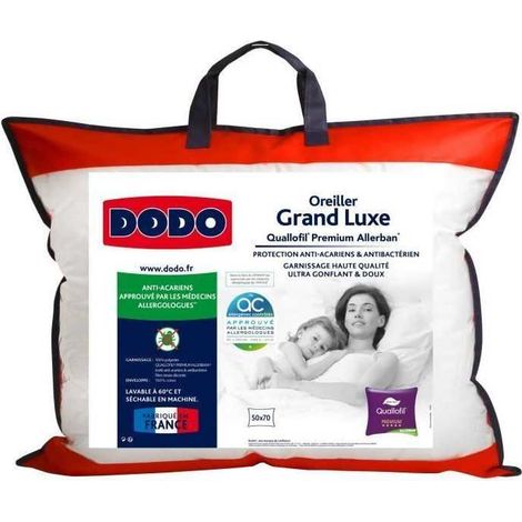 DODO Oreiller Grand luxe Quallofil Allerban 50x70cm