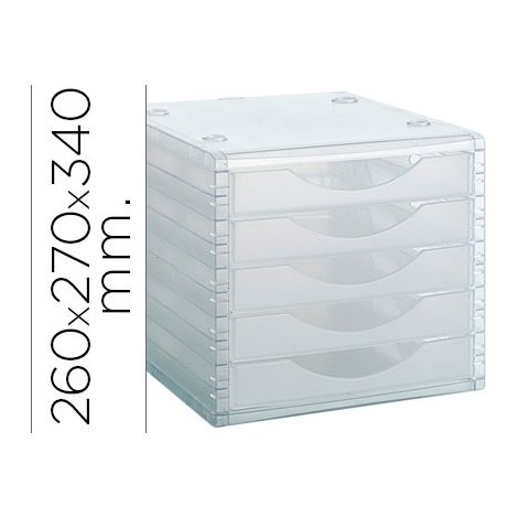 Archivador Modular Archivo 2000 ArchivoTec 5 cajones Transparente 34 x 27 x 26 cm