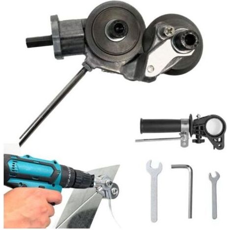 Pair Cisaille à Tôle pour Perceuse, Coupe Métal Outil Électrique, Grignoteuse Acier Aluminium Plaque, Accessoire Perceuse (1/5)