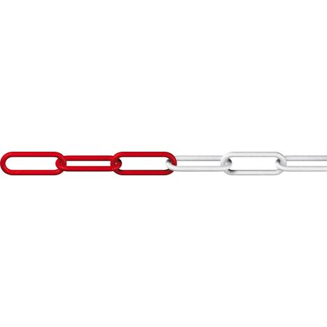 dörner + helmer 128953 Absperrkette Rot, Weiß Kunststoff  25 m (1/4)