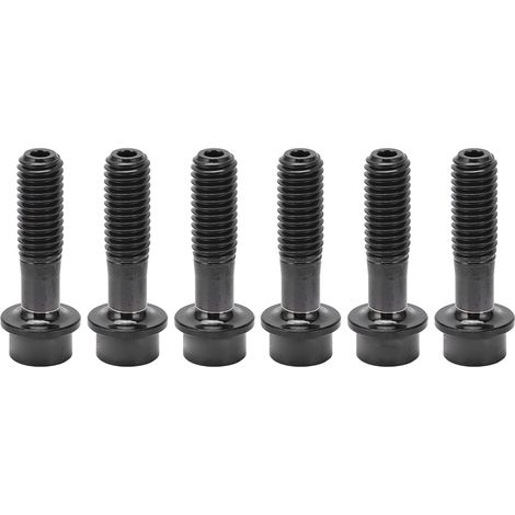 RISK Lot de 6 vis de fixation M5x18mm pour potence de guidon de vélo, boulons de fixation pour leviers de frein de vélo, pièces de potence creuses noires pour VTT et vélo de route (1/5)