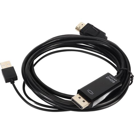 Câble HDMI vers DisplayPort 4K 60Hz pour PC, Xbox, PS4, PS5, Nintendo Switch - Adaptateur Plug and Play (1/5)
