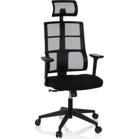 Bürostuhl / Drehstuhl SPINIO PRO Netzstoff / Stoff schwarz hjh OFFICE (1/5)