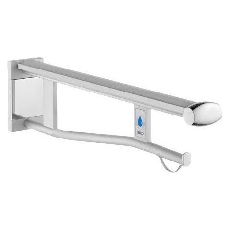 Riel de soporte de pared para proyección WC PLAN CARE 700 mm, versión derecha cromado / gris claro (RAL 7035) KEUCO