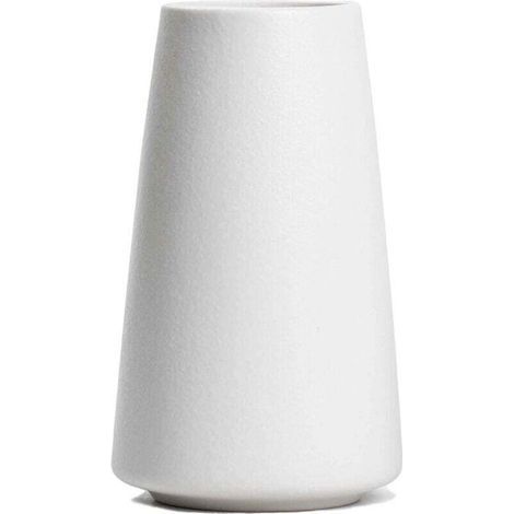 Vase en céramique blanc uni – Vase à fleurs minimaliste pour table moderne – Décoration intérieure cheminée, salon, chambre, cuisine (1/5)