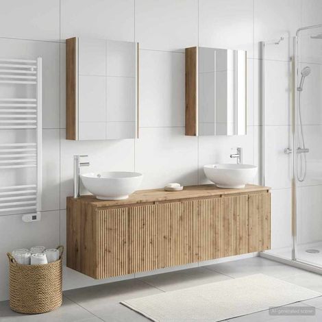 vidaXL Bathroom Cabinet Set 5 pcs Artisan Oak Engineered Wood (1/5)